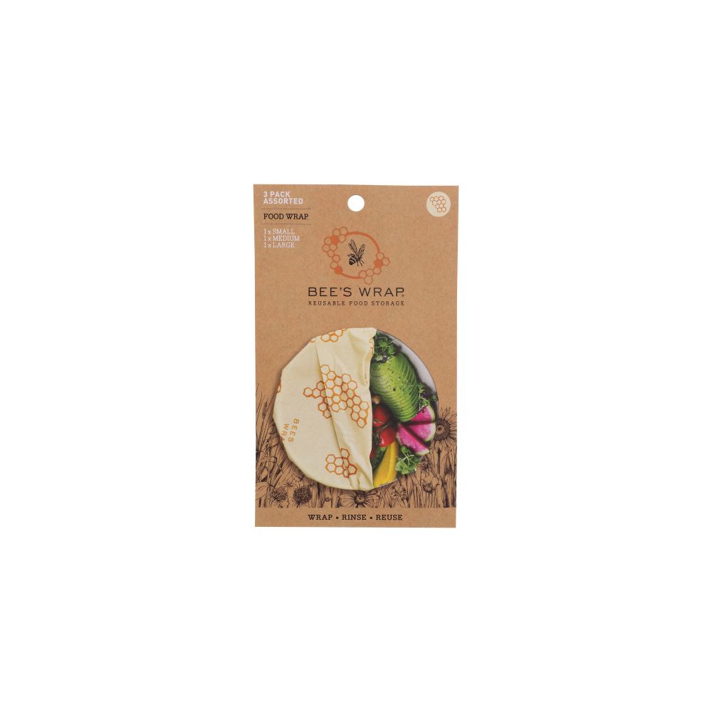 BEES WRAP: Wrap 3Pack Honeycomb Prnt, 6 ea