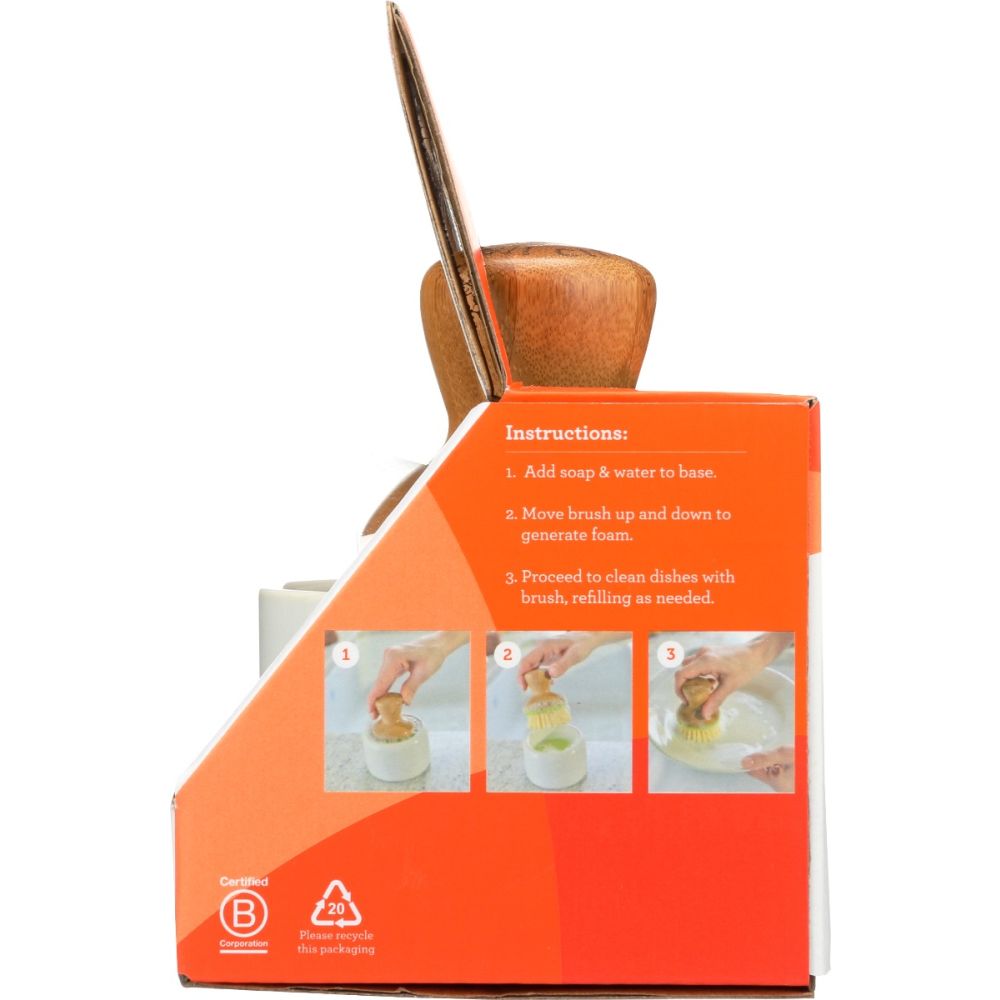 FULL CIRCLE HOME: Bubble Up Dish Brush and Ceramic Dish, 1 ea