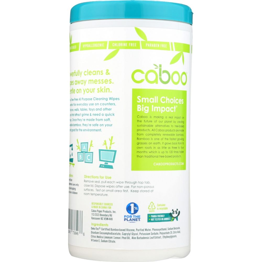 CABOO: Wipes Cleaning Lemon, 70 pc